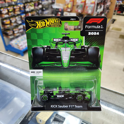 Hot Wheels Premium - 2024 Formula 1 KICK Sauber F1 Team - #77 Valtteri Bottas