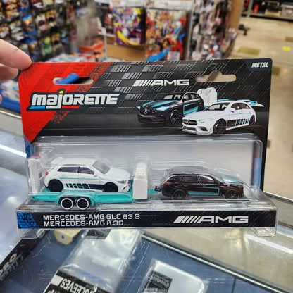 Majorette - Mercedes-AMG Deluxe Trailers - GLC 63 S / A 35 + Trailer
