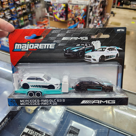 Majorette - Mercedes-AMG Deluxe Trailers - GLC 63 S / A 35 + Trailer