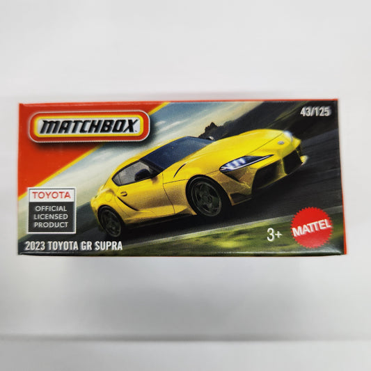 Matchbox - 2025 Power Grabs - 2023 Toyota GR Supra (Yellow)