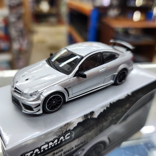 Tarmac Works - Mercedes-Benz C63 AMG Coupe Black Series - Silver Metallic