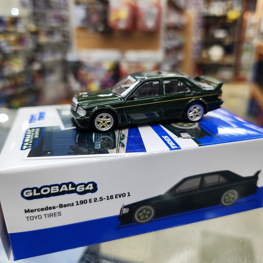 Tarmac Works - Mercedes-Benz 190 E 2.5-16 EVO 1 'Toyo Tires' - Dark Green