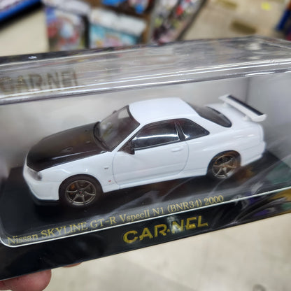 Carnel - Nissan Skyline GT-R (R34) VSpecII N1 Nur 2000 (White)- 1:43 Scale