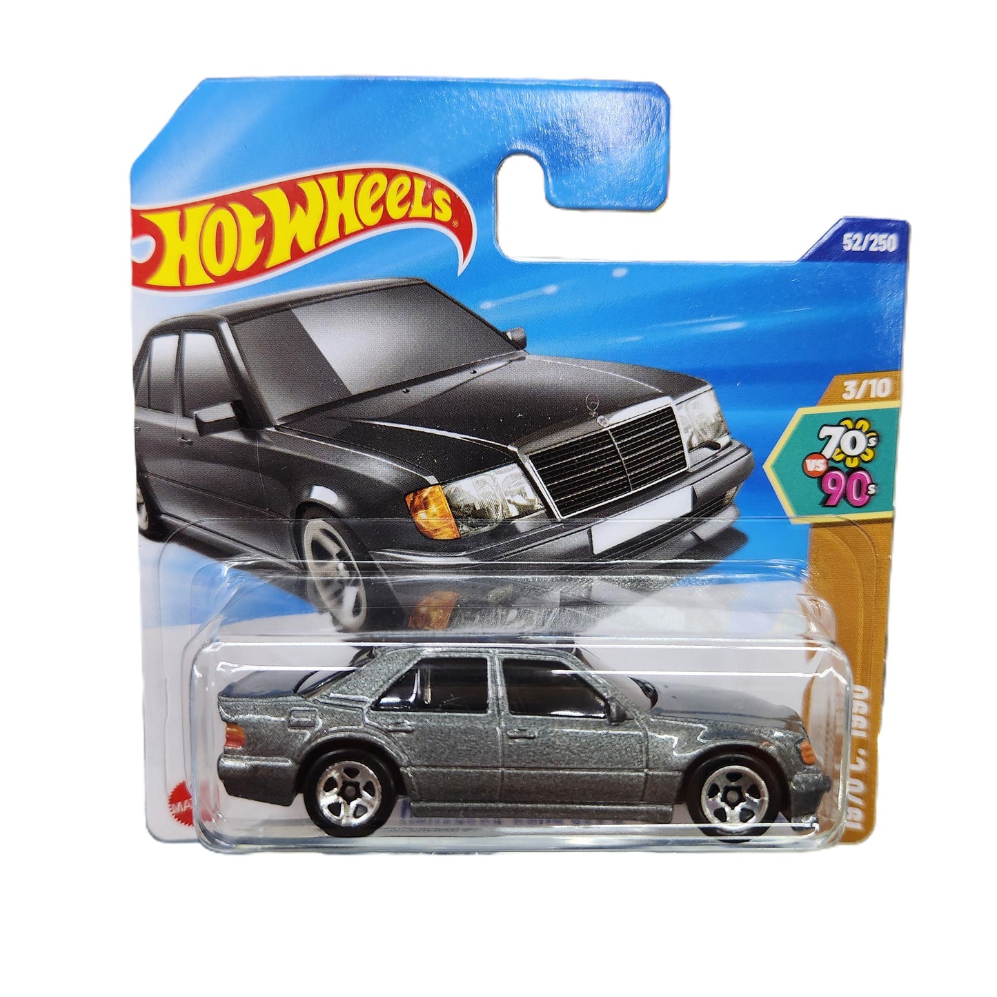 Hot Wheels - Mercedes-Benz 500 E (Metallic Silver) - Short Card