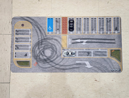 Diecast Diorama Mat - Los Angeles Car Park Street Scene - 1:64 Scale