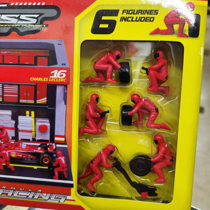 Bburago - 2024 Ferrari F1 SF-24 Pit Pass Playset - #16 Charles Leclerc - 1:43 Scale