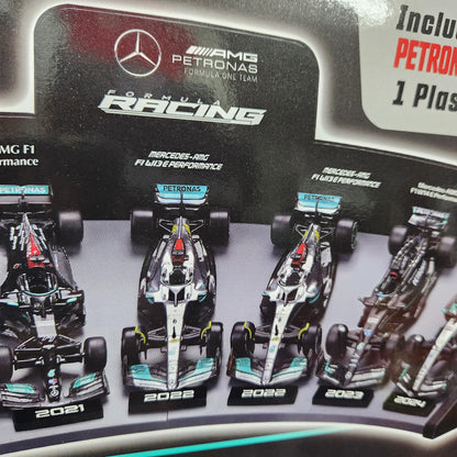 Bburago - Formula Racing - Mercedes-AMG F1 Team - 7 Car Display - 1:43 Scale