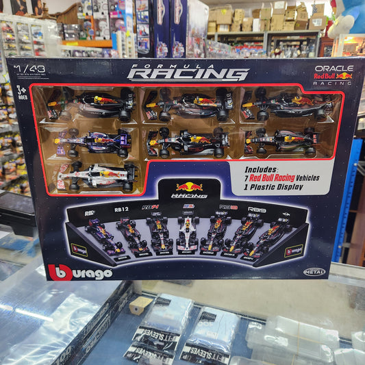 Bburago - Formula Racing - Red Bull Racing F1 Team - 7 Car Display - 1:43 Scale