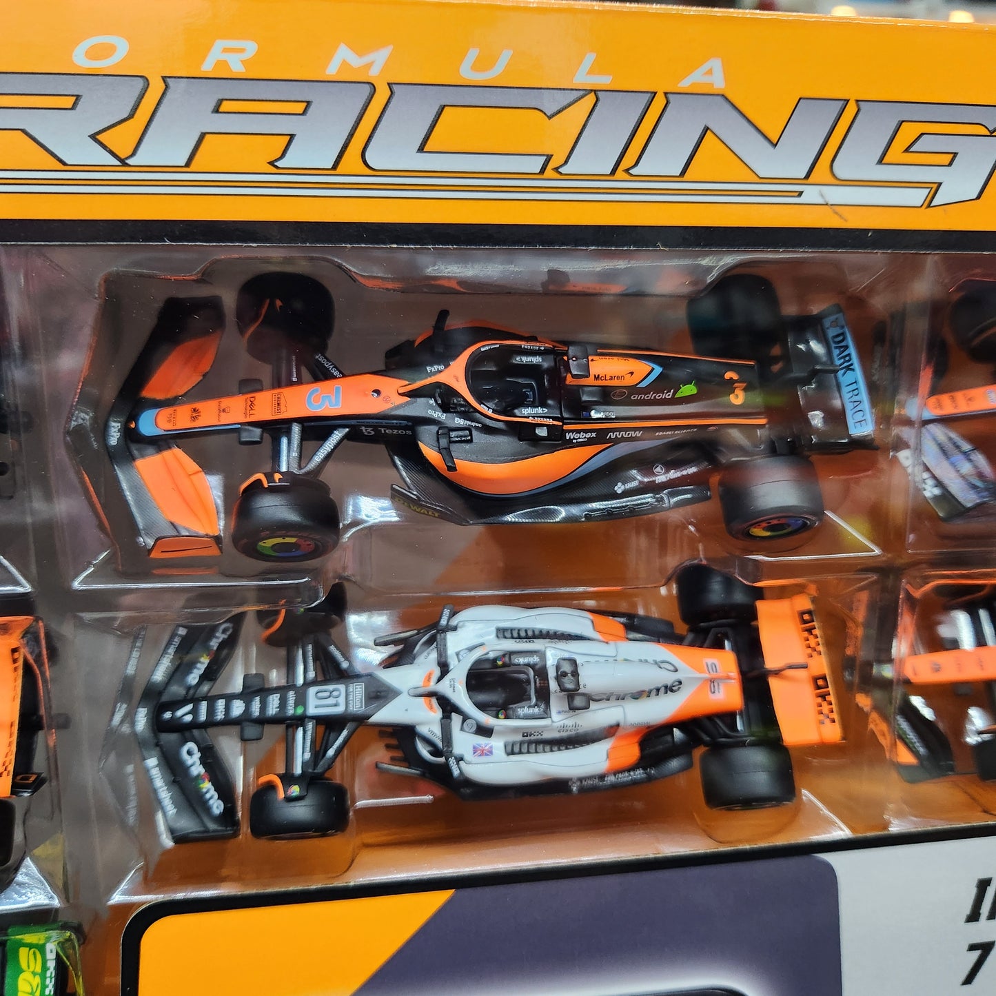 BBurago - Formula Racing - McLaren F1 Team - 7 Car Display - 1:43 Scale