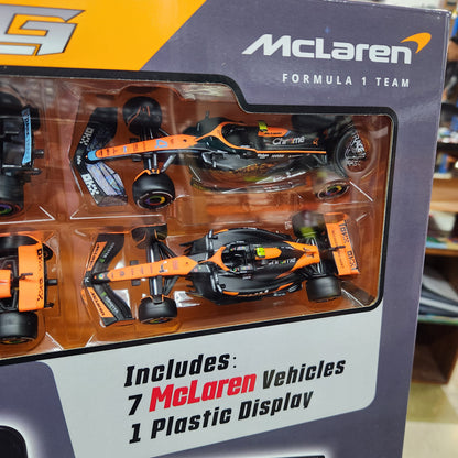 BBurago - Formula Racing - McLaren F1 Team - 7 Car Display - 1:43 Scale