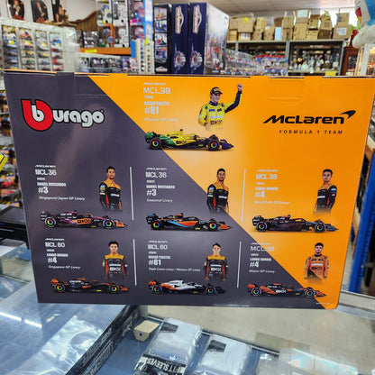 BBurago - Formula Racing - McLaren F1 Team - 7 Car Display - 1:43 Scale