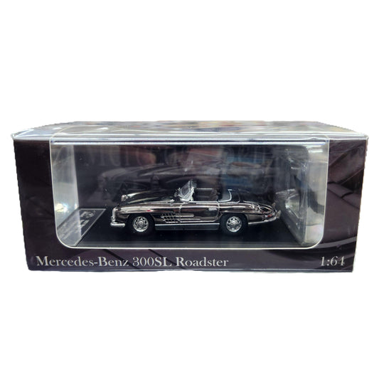 YS Models - 1957 Mercedes-Benz 300SL Roadster (Black Chrome) - 1:64 Scale