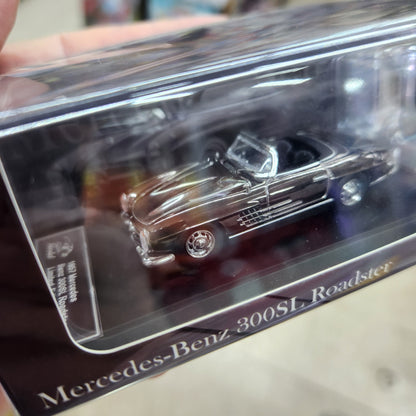 YS Models - 1957 Mercedes-Benz 300SL Roadster (Black Chrome) - 1:64 Scale