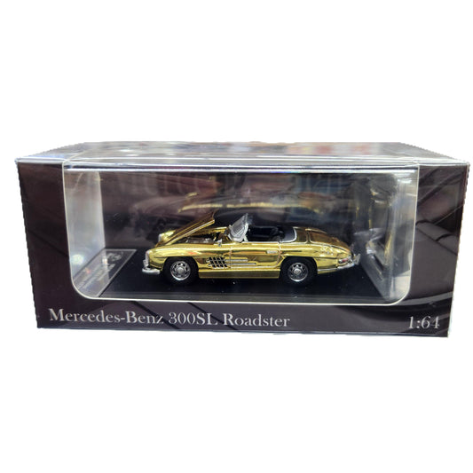 YS Models - 1957 Mercedes-Benz 300SL Roadster (Gold Chrome) - 1:64 Scale