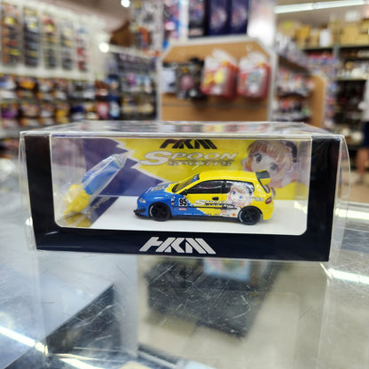 HKM - Honda EG6 'Spoon' #95 with 'Bear Brick Bear' - 1:64 Scale