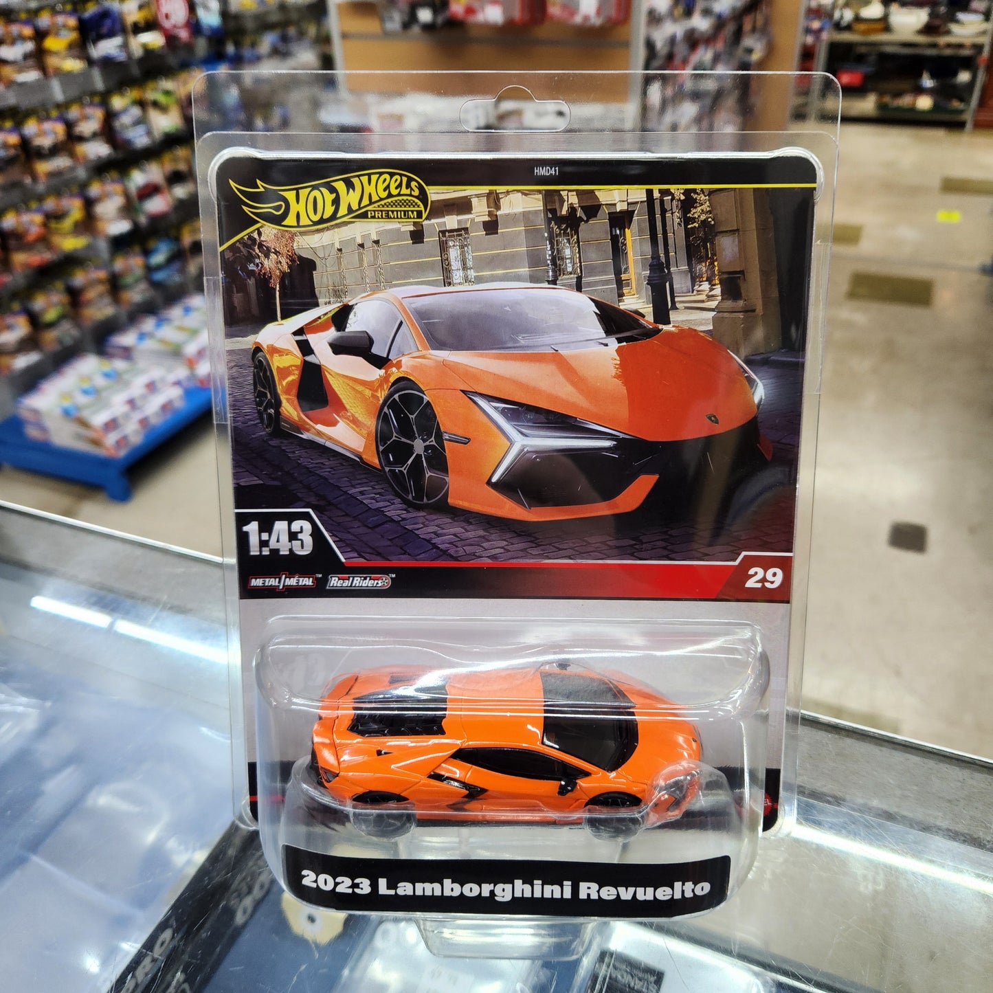 Hot Wheels Premium - 2023 Lamborghini Revuelto (Orange) - 1:43 Scale