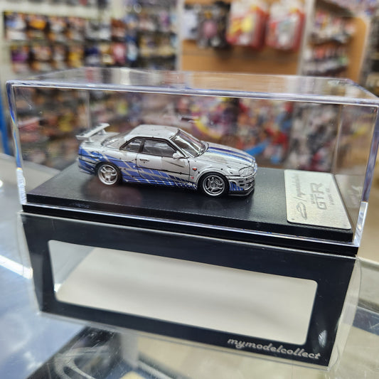 MyModelCollect - Nissan Skyline GT-R (R34) V-Spec 'Fast & The Furious' - 1:64 Scale