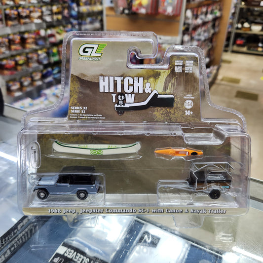 Greenlight - 'Hitch & Tow' Series 32 - 1968 Jeepster Commando with Canoe Trailer