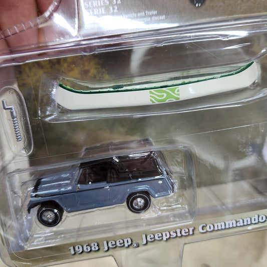 Greenlight - 'Hitch & Tow' Series 32 - 1968 Jeepster Commando with Canoe Trailer