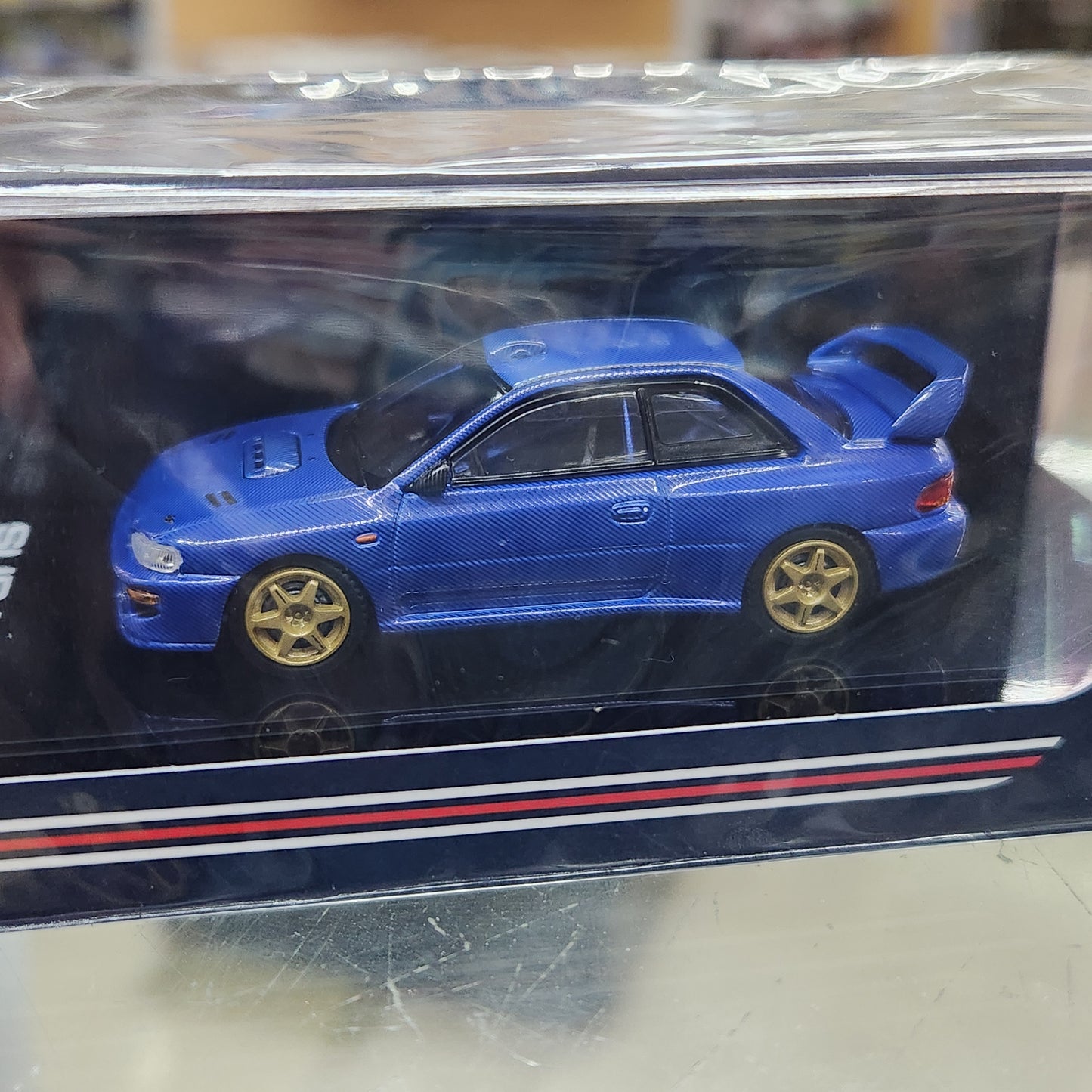 Hobby Japan - Subaru Impreza 22B STI Version (GC8) - Carbon Blue - 1:64 Scale