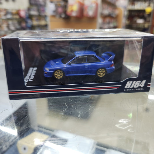 Hobby Japan - Subaru Impreza 22B STI Version (GC8) - Carbon Blue - 1:64 Scale