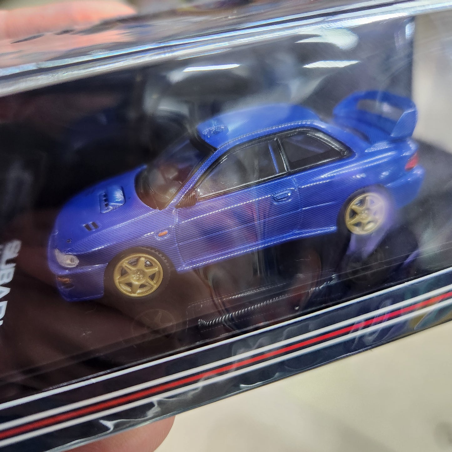 Hobby Japan - Subaru Impreza 22B STI Version (GC8) - Carbon Blue - 1:64 Scale