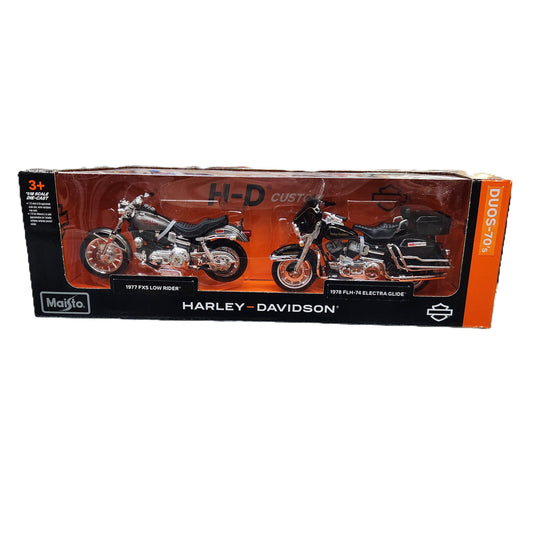 Maisto - Harley Davidson Duo Series - 'Duo 70's' Twin Pack