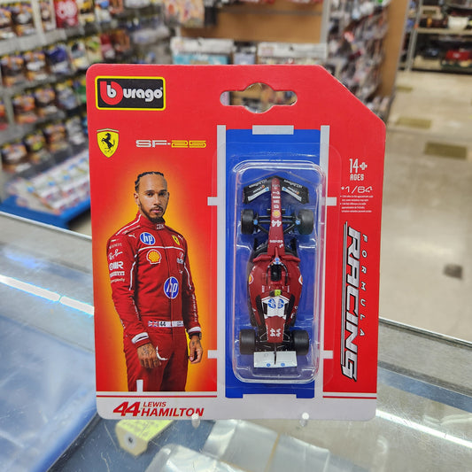 Bburago - Formula Racing - 2025 Ferrari F1 Team SF-25 - #44 Lewis Hamilton - 1:64 Scale