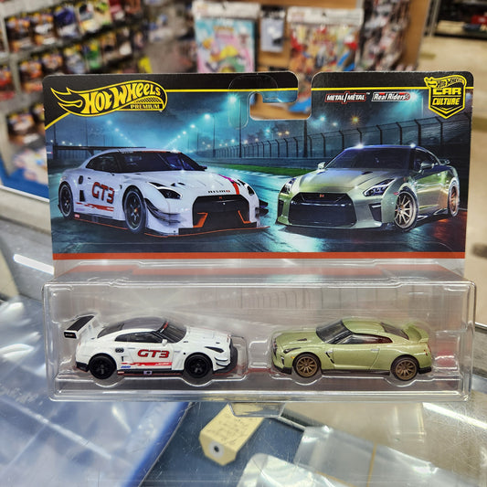 Hot Wheels Premium - Car Culture - 2 Pack - Nissan GT-R Nismo GT3 & Nissan GT-R (R35)