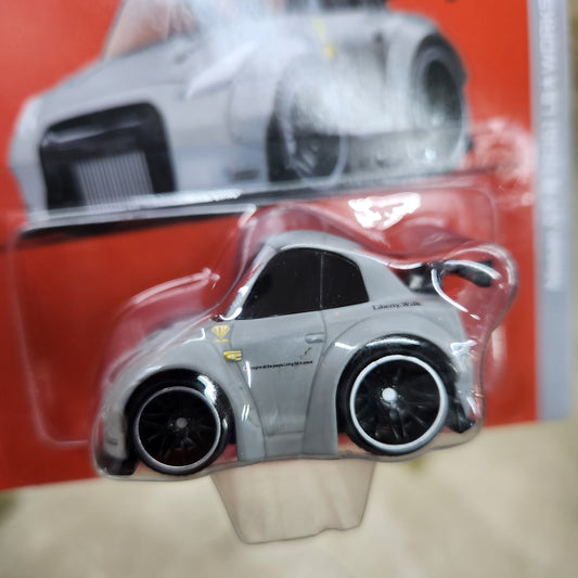 MiniGT - Qube Carz - Nissan GT-R R35 LB Liberty WORKS Type 1, Rear Wing Ver 1 Matte Grey