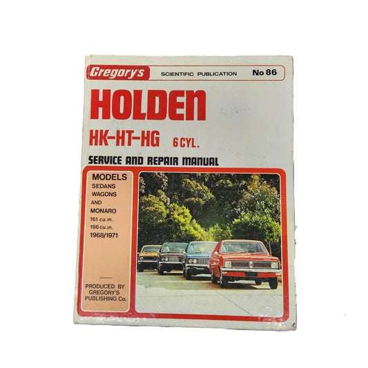 Gregory's Scientific Publication, Holden HK-HT-HG Service Repair Manual No. 86