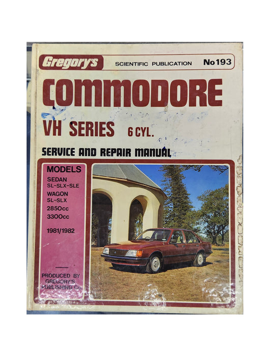 Gregory's Scientific Publication, Commodroe VH Series Service  Repair Manual No. 193
