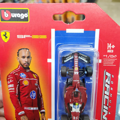 Bburago - Formula Racing - 2025 Ferrari F1 Team SF-25 - #44 Lewis Hamilton - 1:64 Scale