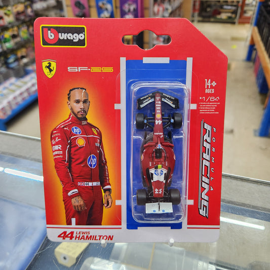 Bburago - Formula Racing - 2025 Ferrari F1 Team SF-25 - #44 Lewis Hamilton - 1:64 Scale