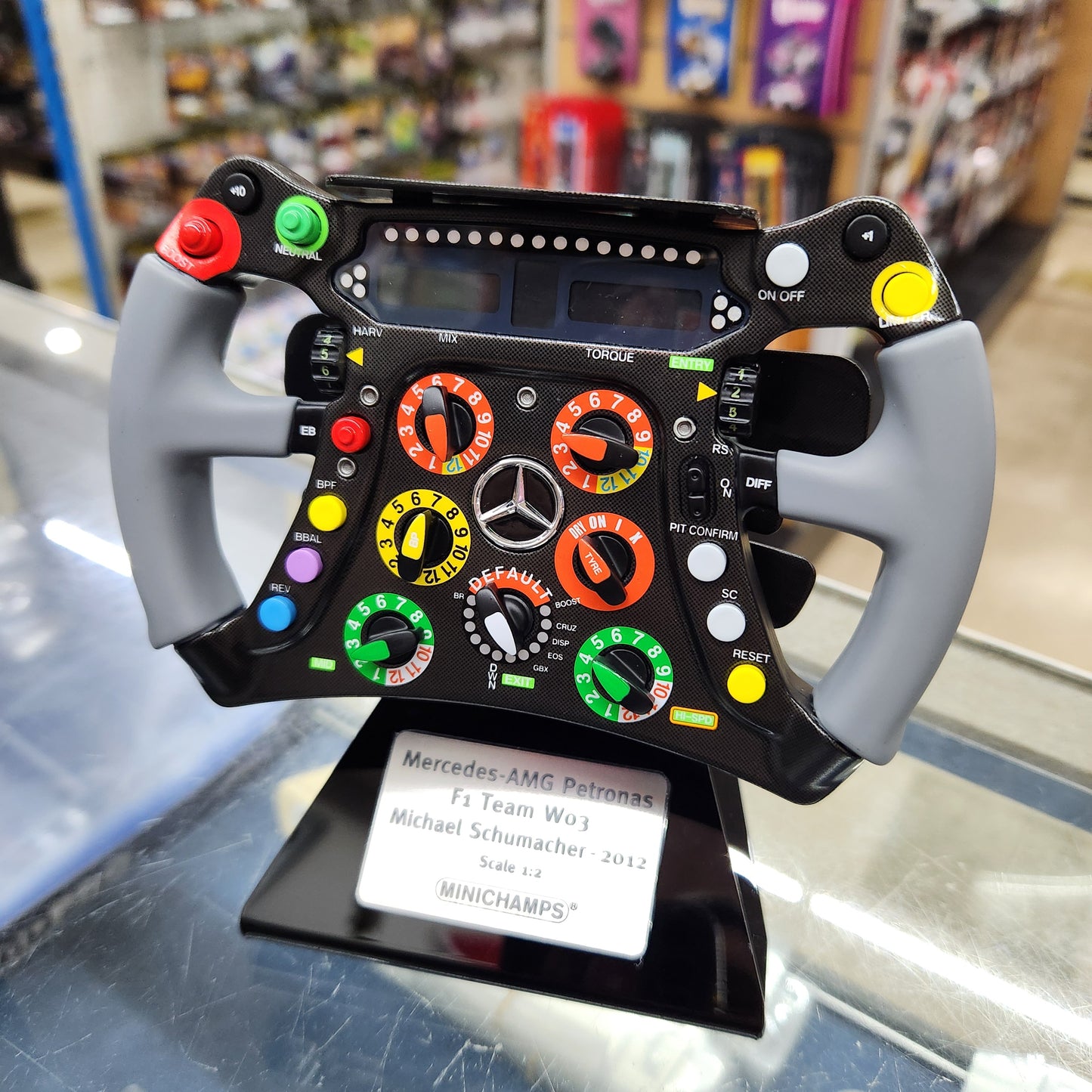 Minichamps - Mercedes-AMG 2012 F1 W03 Steering Wheel - Michael Schumacher - Limited Edition - Scale 1:2