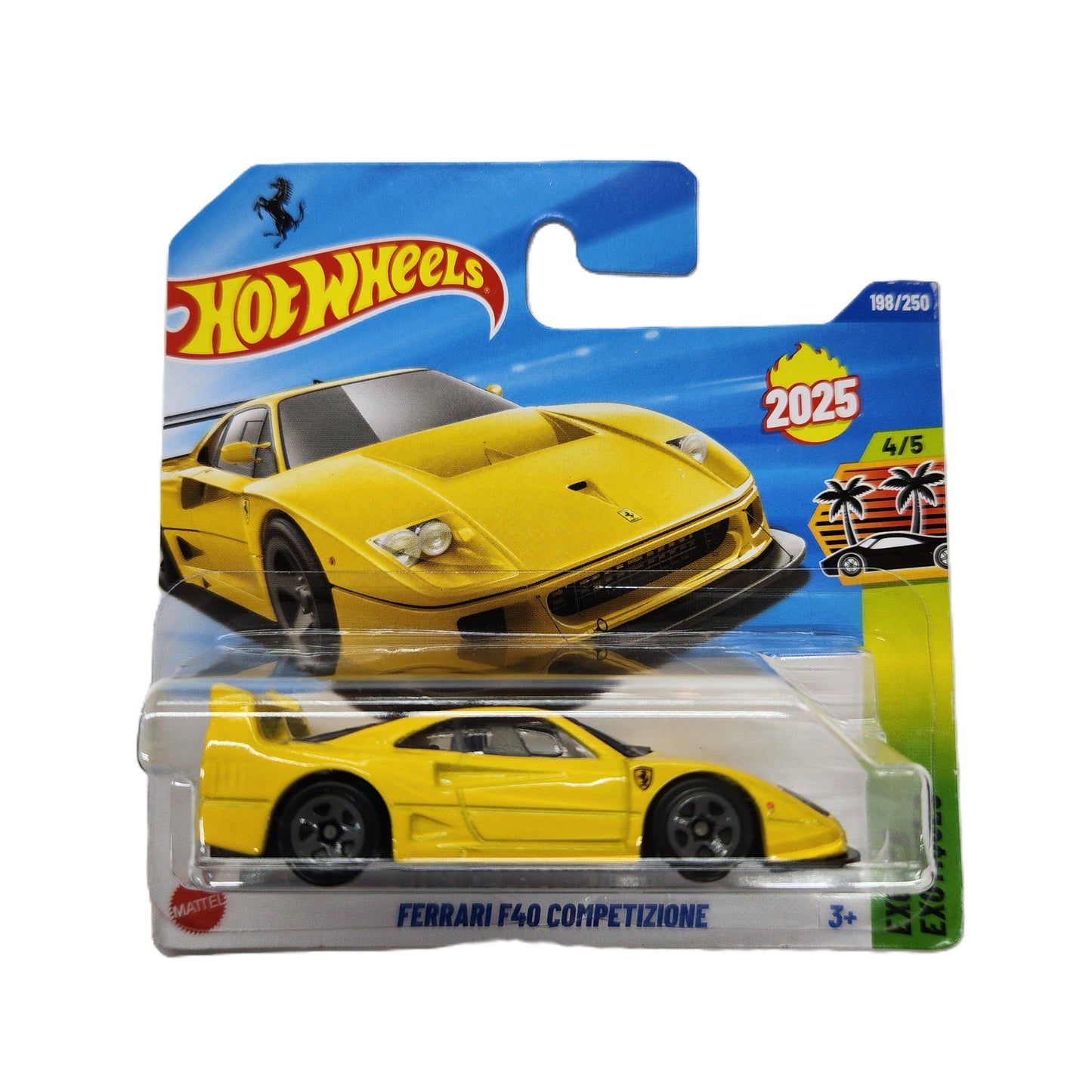 Hot Wheels - Ferrari F40 Competizione (Yellow) - Short Card