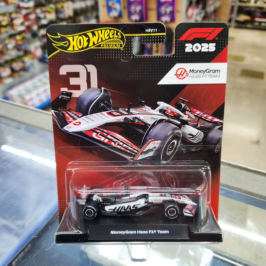 Hot Wheels Premium - 2025 Formula 1 Moneygram Haas F1 Team - #31 Esteban Ocan