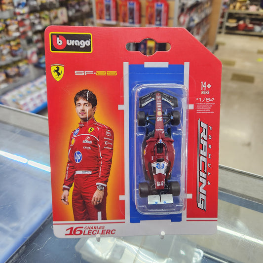 Bburago - Formula Racing - 2025 Ferrari F1 Team SF-25 - #16 Charles Leclerc - 1:64 Scale