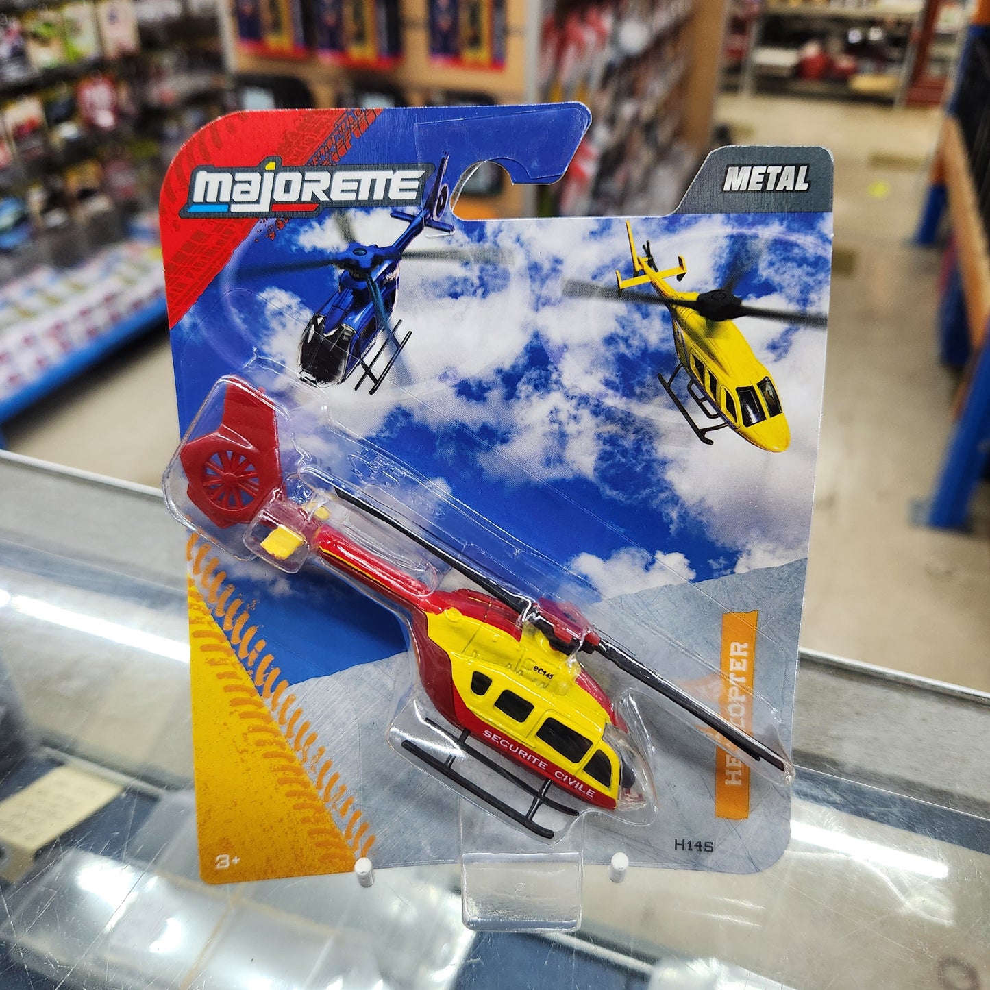 Majorette - Helicopters - French SOS H145 (Yellow/Red) - 1:64 Scale