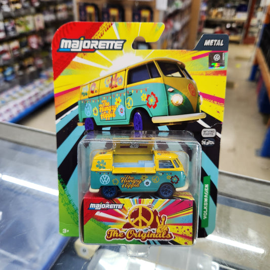 Majorette - Volkswagen Deluxe Cars - VW T1 'Hungry Hippie' - Yellow / Green