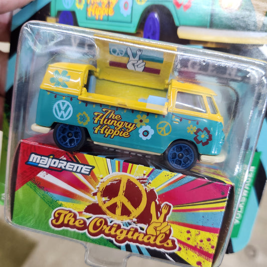 Majorette - Volkswagen Deluxe Cars - VW T1 'Hungry Hippie' - Yellow / Green