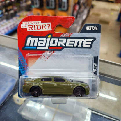 Majorette - Street Cars - Dodge Charger (Army Green) - Short Card