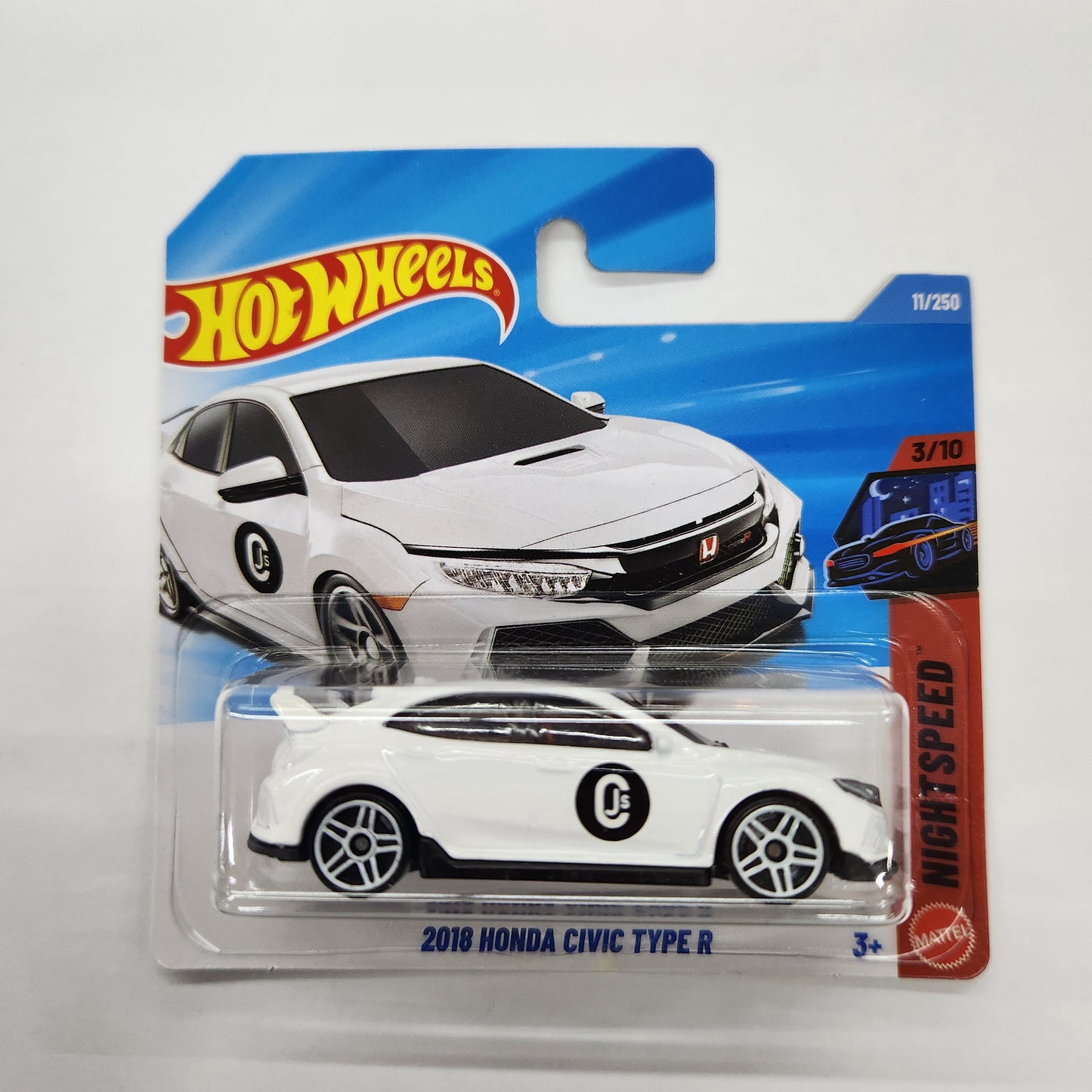 Hot Wheels - 2018 Honda Civic Type R 'CJ's' (White ) - Short Card