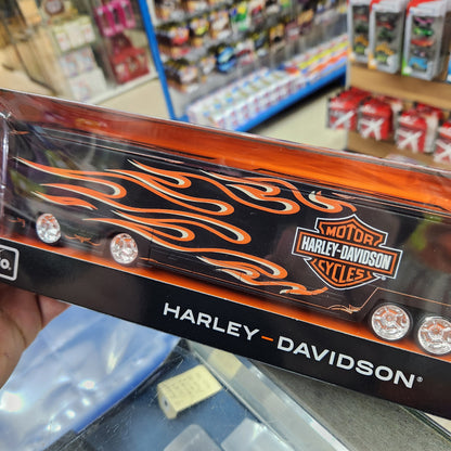 Maisto - 'Harley Davidson' Custom Haulers (Black with Orange Flames)