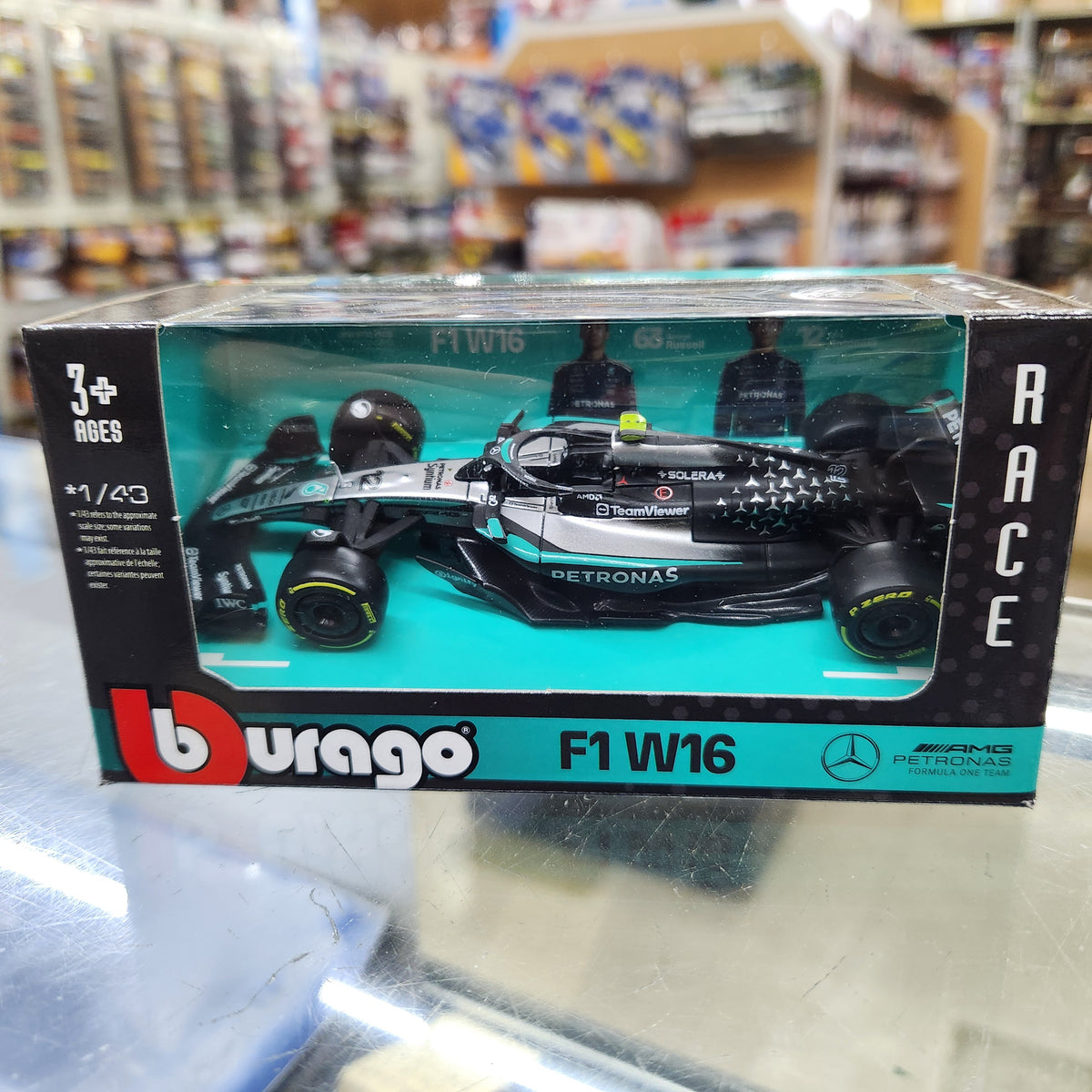Bburago – F1 Mercedes-AMG W16 2025 #12 Antonelli – échelle 1:43, Diecast, Licence Officielle – Dès 3 Ans