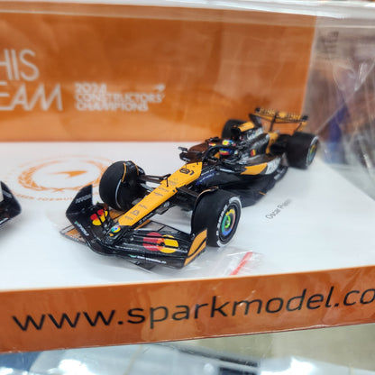 Spark - McLaren 2024 F1 Formula 1 Team MCL38 Constructors Champion - 2 Car Set