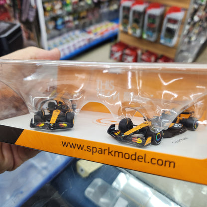 Spark - McLaren 2024 F1 Formula 1 Team MCL38 Constructors Champion - 2 Car Set - 1:64 Scale