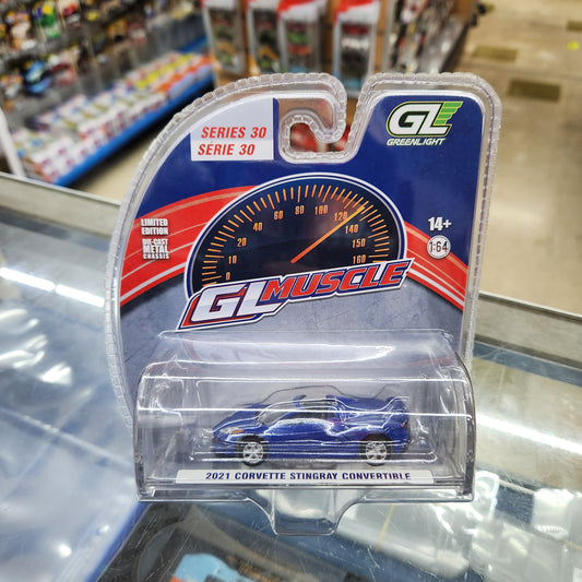 Greenlight - 'GL Muscle' Series 30 - 2021 Corvette Stingray Convertible - 1:64 Scale