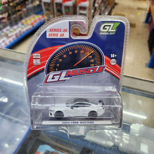 Greenlight - 'GL Muscle' Series 30 - 2024 Ford Mustang (White) - 1:64 Scale