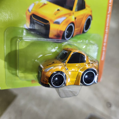 MiniGT - Qube Carz - Nissan GT-R R35 LB Liberty WORKS Type 1, Rear Wing Ver 2 LB Gold